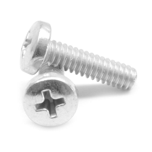 #8-32 x 1/4 Coarse Thread Machine Screw Phillips Binder Head Undercut Stainless Steel 18-8 DBH4_R7LWS50