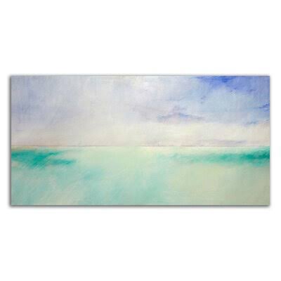 &Green and Purple Sea and Sky& by Skadi Engeln - Wrapped Canvas Painting Print Rosecliff Heights Size: 18x22 H x 36x22 W x 1.5x2 JCD9_F8WVE91