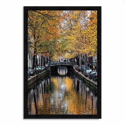 &Canal Reflections& Framed Graphic Art Print Winston Porter Format: Black Framed, Size: 43x22 H x 30x22 W x 1.5x22 D VEY3_I7KIV69